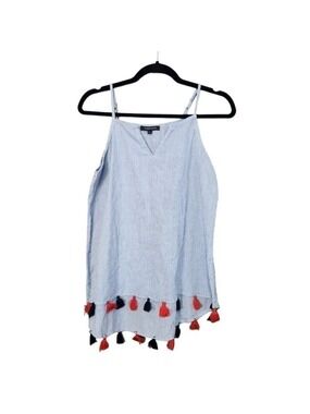 Papermoon Lightweight Cotton Summer Tank Tassle Accents Large